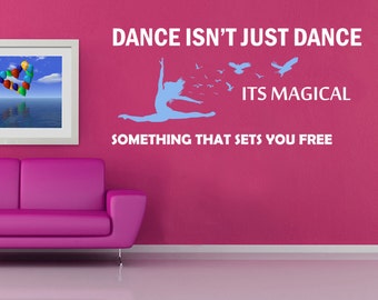 Inspirational Dance Wall Decal: Vinyl Transfer Sticker