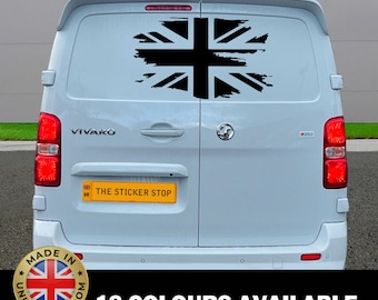 Union Jack Flag Decal Sticker Grunge Splat Splash Style Camper Van UK Graphic