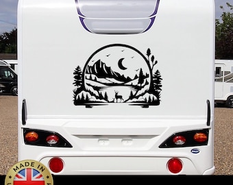 Adventure Mountain Viny Decal Sticker Style Camper Van Motorhome UK Graphic
