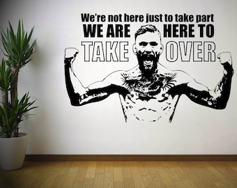 Conor Mcgregor MMA fighter - Vinyl Transfer - Wall Sticker - Boys Bedroom
