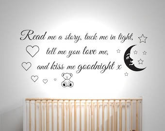Read me a story - Wall sticker - Childrens bedroom - Nursery - Vinyl Decal
