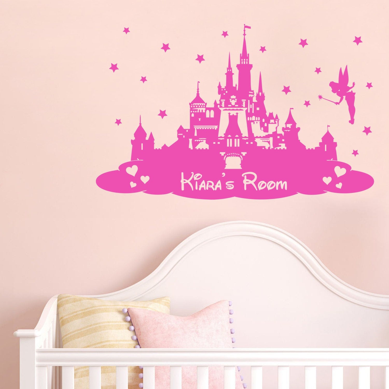 Disney Princess Castle Personalised Wall Sticker Etsy UK