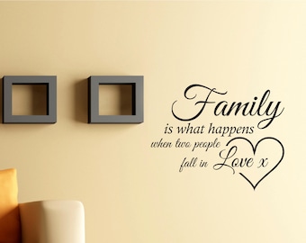 Family Love Quote Vinyl Wall Decal - Contemporary Home Decor