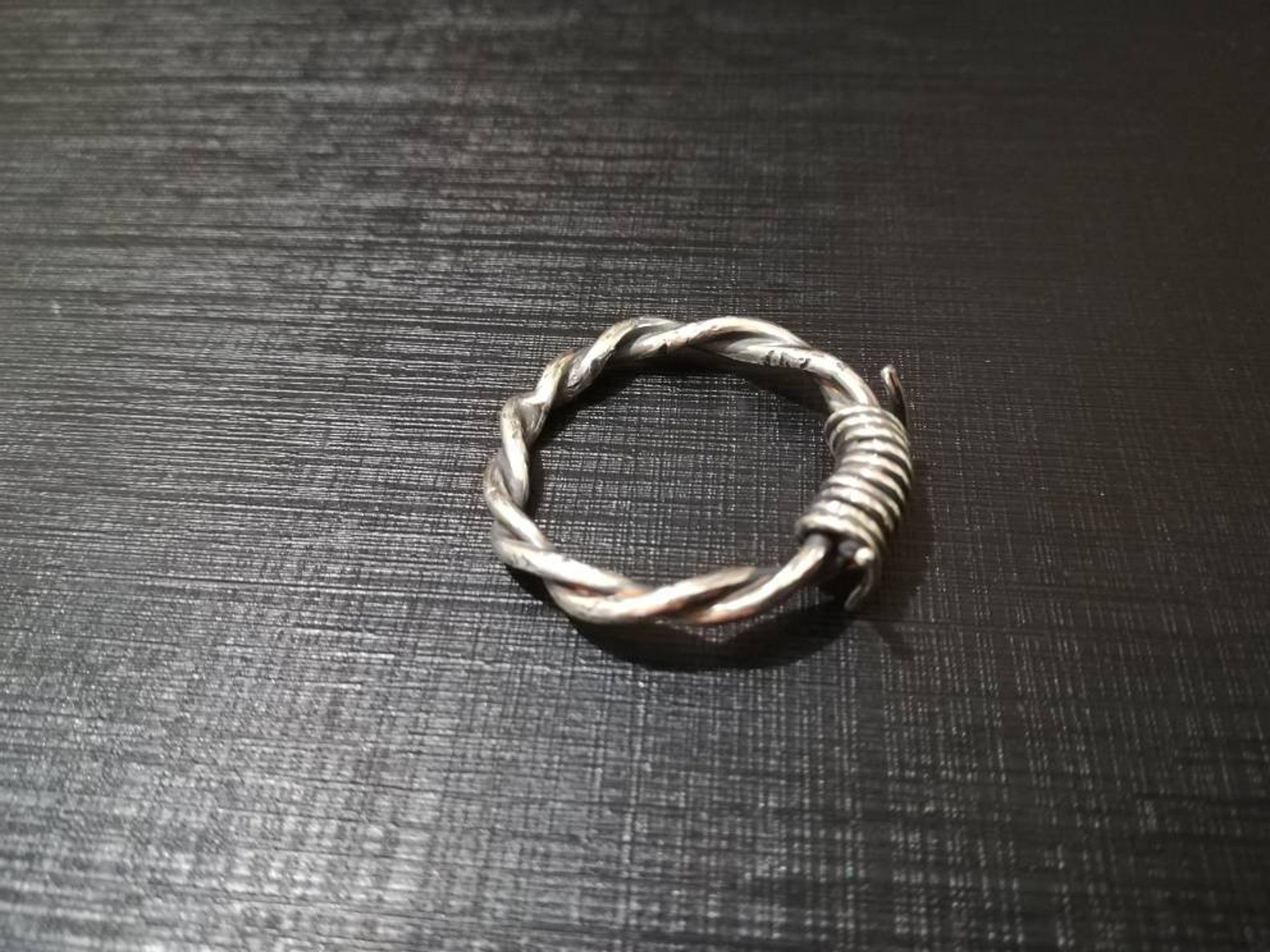 Sterling Silver Mens Ring Barbed Wire | Etsy