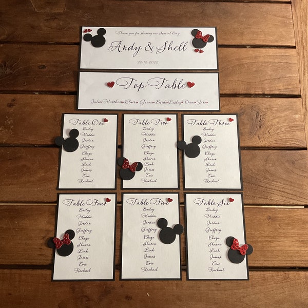 Mickey Place Cards - Etsy UK