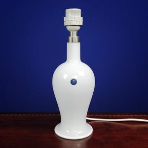 Vintage Holmegaard / Royal Copenhagen &#39;Torino&#39; White Opaline Glass Table Lamp, by Michael Bang, 33cm x 12cm Size