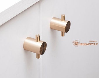 Pure Copper Gold Knobs Cabinet Door Knobs Handles Dresser Pulls Knob Drawer Knobs Pull Handles Kitchen Cupboard Knobs Handle Hardware Modern