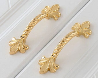 Gold Dresser Knobs Pulls Drawer Pull Handles Knobs Gold Fleur De Lis Kitchen Cabinet Door Knob Handle Pull Hardware