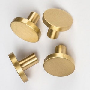 Round Brass Knobs Small Drawer Knobs Pulls Handles Cabinet Door Knobs Handles Dresser Knobs Handles Cupboard Knobs Pull Furniture Knobs