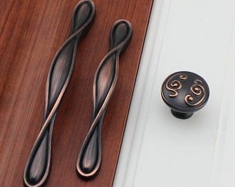 3.78" 5" Drawer Pull Handles Knobs Dresser Pulls Antique Copper Rustic Kitchen Cabinet Door Knob Pulls 96 128