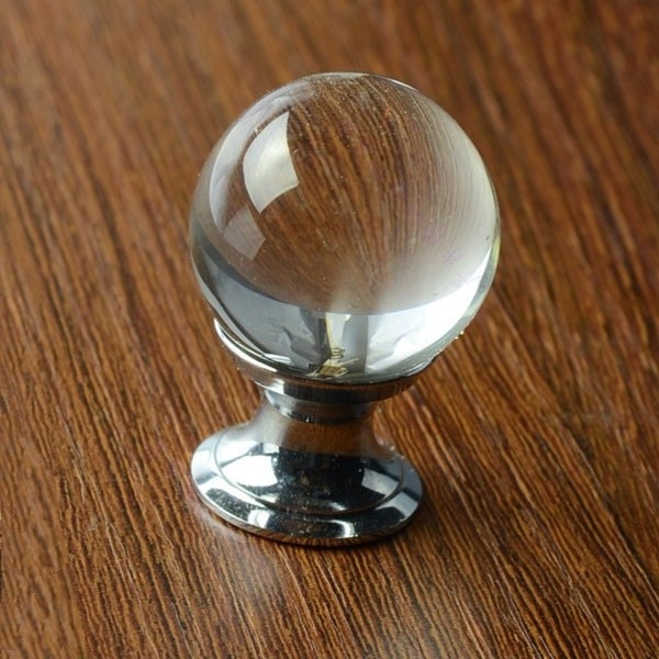 Glass Ball Knobs Dresser Knobs Handles Crystal Drawer Knobs Pulls Handles Clear Gold Silver Cabinet Knobs Pulls Kitchen Handle Pull Hardware