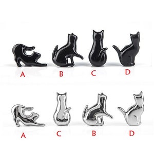 Cat Knobs Handles Drawer Knobs Dresser Knobs Pull Cartoon Drawer Knobs Black White Gold Silver Kitchen Cabinet Door Knob Drawer Pulls Handle