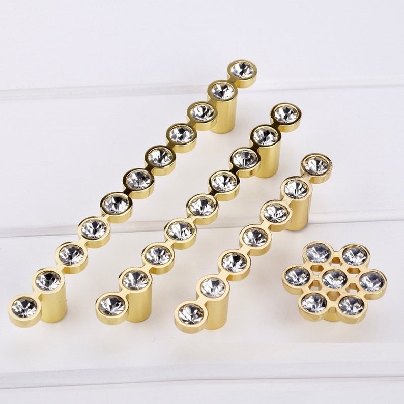 Crystal Drawer Pulls Handles Glass Dresser Handles Pull Etsy