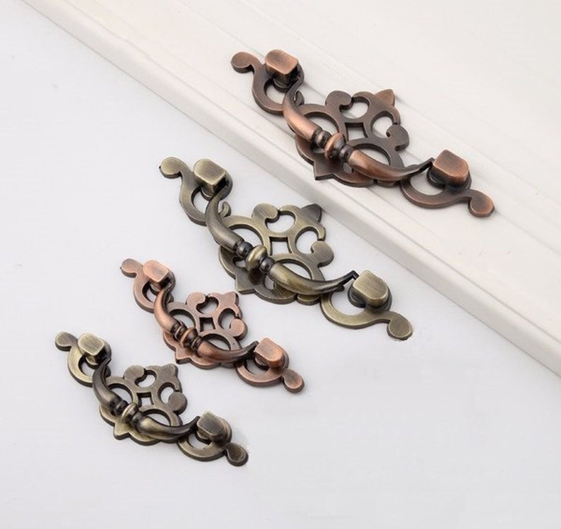 2.5vintage Style Handles Pulls Antique Bronze Etsy