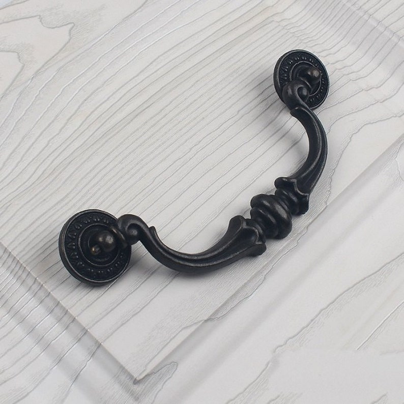 Dresser Knobs Pulls Bail Drop Pulls Drawer Knobs Pull Handles Antique Black Kitchen Cabinet Pulls Handles Knobs Rustic Vintage Knobs92 140mm