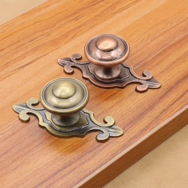 Antique Style Drawer Knobs Dresser Knobs Pulls Handles /Bronze Retro Kitchen Cabinet Knobs Vintage Furniture Pull Handle Hardware Back Plate