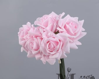 5 Pcs Artificial Roses, Real Touch Roses, Artificial Flowers, Silk Roses, Multicolored Rose Wedding Home Decorations Gift Flower