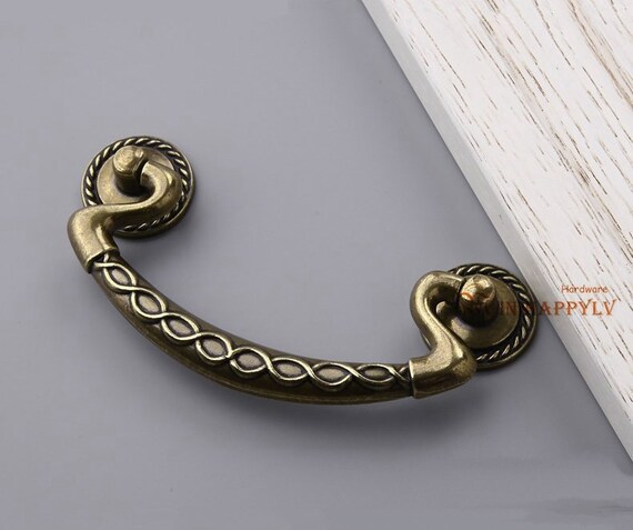 3 78 Drop Bail Pulls Dresser Pull Handles Swing Drawer Etsy
