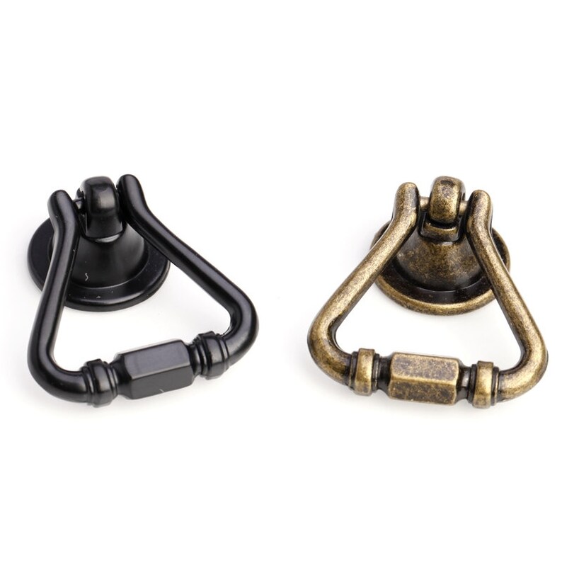 Drawer Pulls Knob Handles Triangular Ring Dresser Pull Knobs / - Etsy