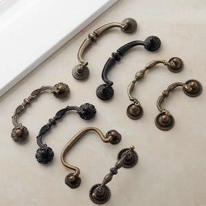 Antique Drawer Pulls Handles Dresser Knobs Pulls Drop Bail Cabinet Knobs Pulls Furniture Hardware Kitchen Cupboard Pull Handle Knobs