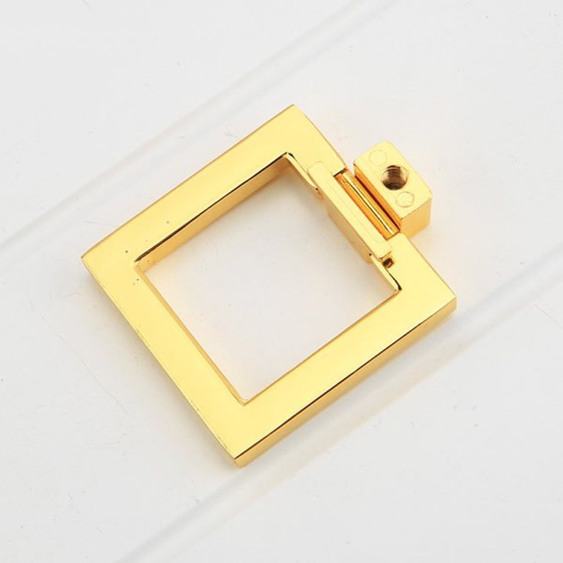 Square Drop Rings Pulls Knobs Door Knobs Pulls Dresser Etsy
