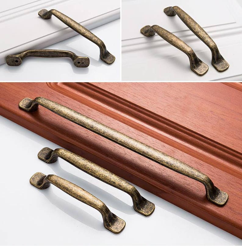 Large Drawer Pulls Handles Black Antique Bronze Dresser Pulls Etsy