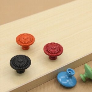 Colorful Knobs handles Dresser Knob handles Drawer Pull Handles Cabinet Knobs Kitchen Door Furniture Hardware Black Blue Orange Red Green image 4