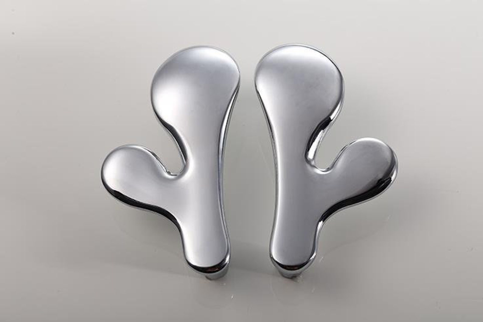 2.5 Unique Pulls Handles Bright Silver Chrome Etsy