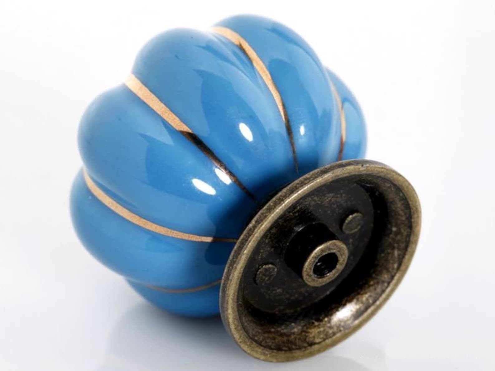 Blue Ceramic Drawer Knobs Dresser Knobs Pulls Handles Etsy