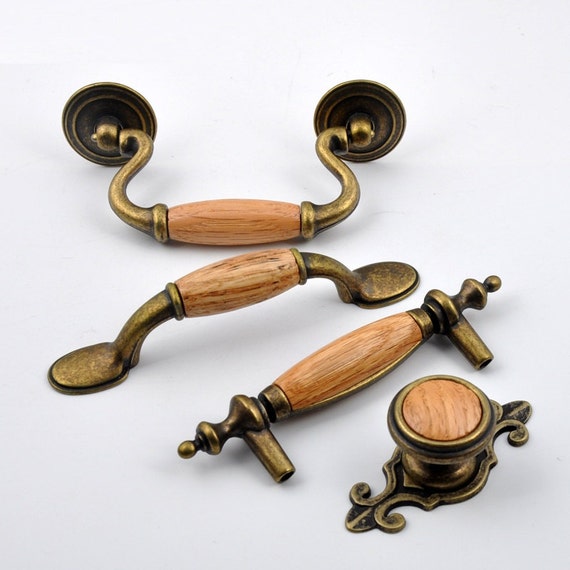 3 3.5 Wood Knobs Handles Dresser Pulls Drawer Pull Etsy