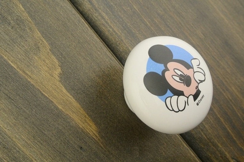 Children Drawer Knobs Pulls Handles Disney Cartoon Ceramic Etsy