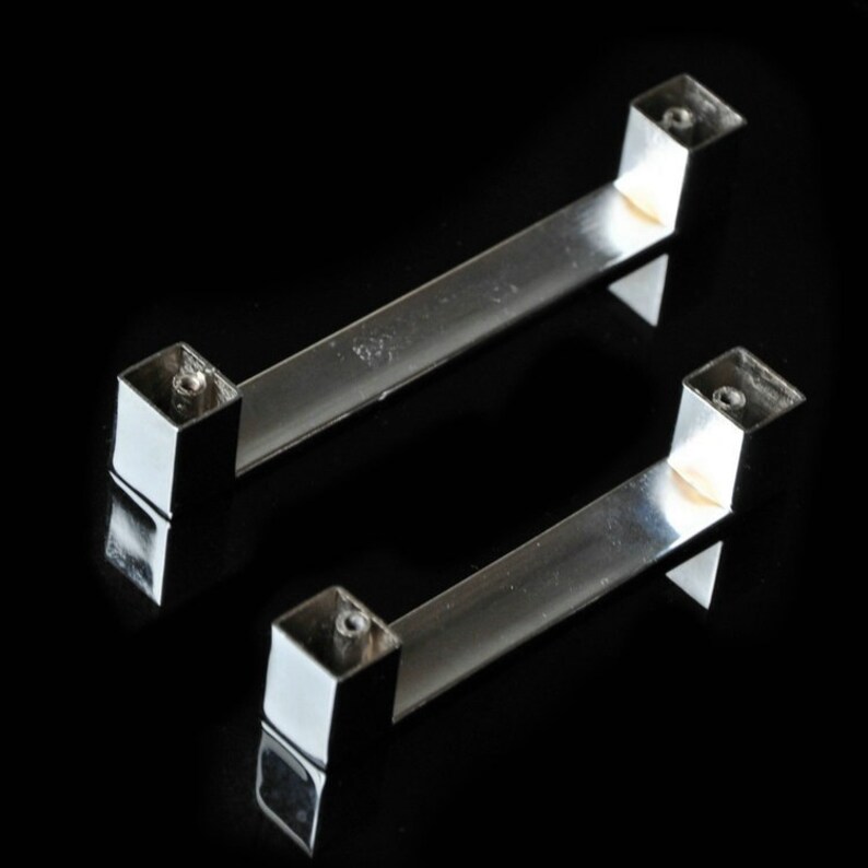 Silver Glass Dresser Pulls Handles Drawer Pull Handles / Etsy