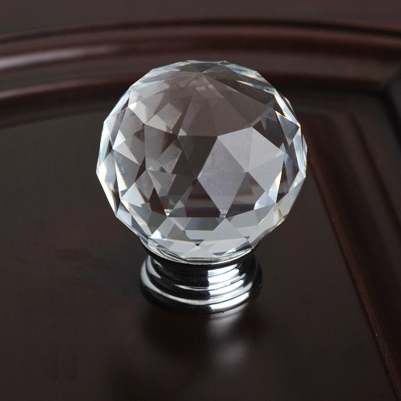Glass Dresser Knobs Crystal Drawer Knobs Pulls Handles Sparkle Etsy