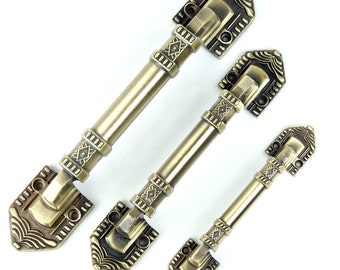 Door Handles Pulls Antique Bronze Large Dresser Pulls Drawer Pull Handles Knobs Cabinet Handle/Retro Kitchen Furniture Pull Hardware 5.0 6.3