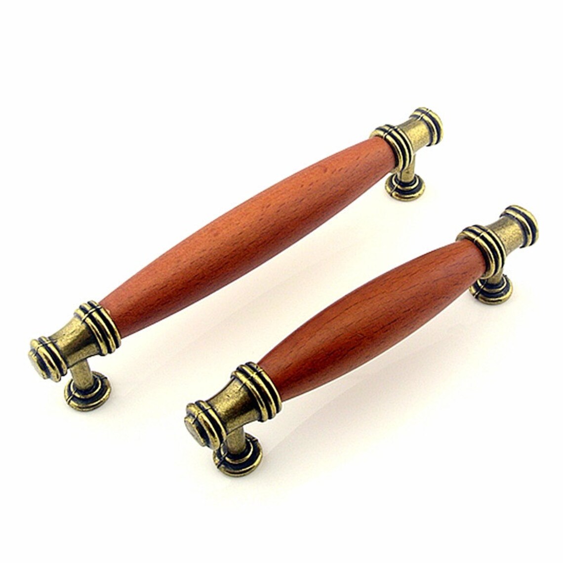 Wood Drawer Pulls Handles Dresser Pulls Vintage Kitchen Etsy