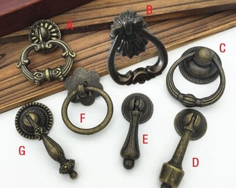 Drop Dresser Knobs Pulls Handles Drawer Knobs Pull Handles Hängende Küchenschrank Knobs Handle Pull Antique Bronze Dekorative Hardware Knob