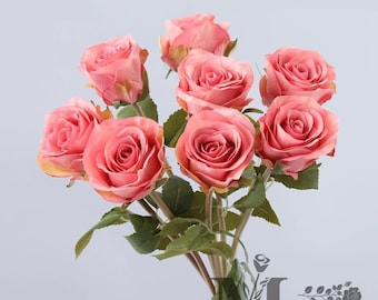 15" Artificial Roses, Artificial Flowers DIY Floral Wedding Home Decoration Flowers Floral Arrangement