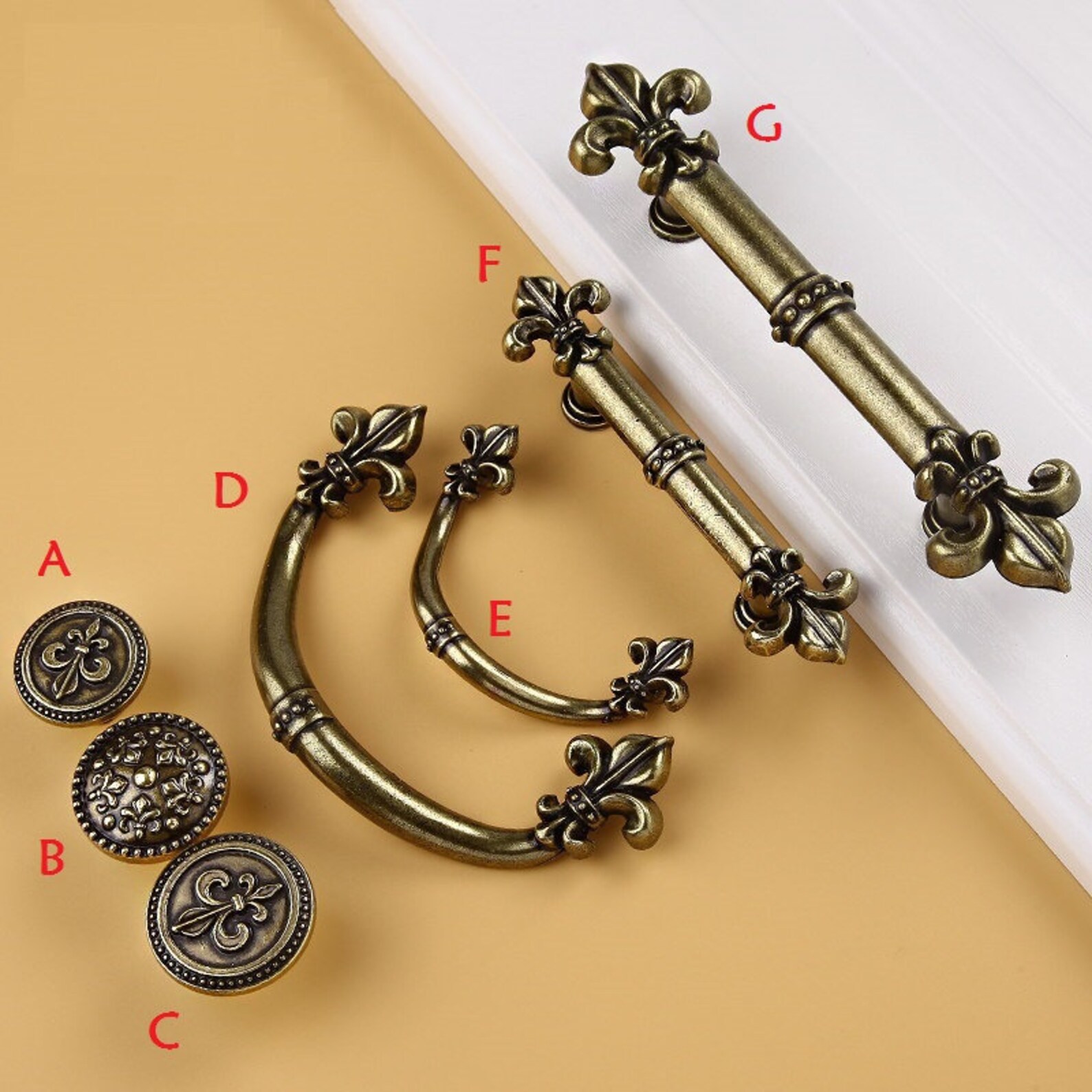 2.5 3.78 Fleur De Lis Knobs Handles Pull Etsy