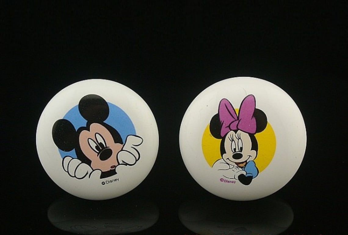 Children Drawer Knobs Pulls Handles Disney Cartoon Knob Etsy
