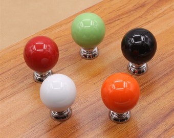 Small Dresser Knobs Pull Drawer Pulls Handles Knob Cabinet Knob Kids Children Furniture Nursery Hardware Green White Black Red Orange Silver