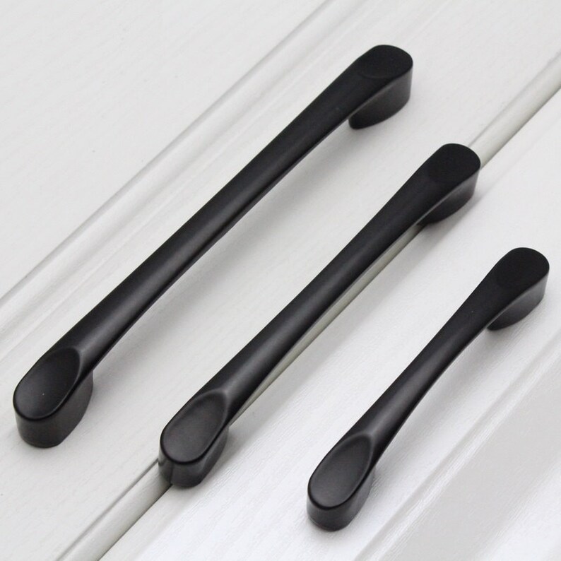 Black Pulls Handles Unique Pulls Handles Knobs/ Drawer Etsy