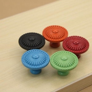 Colorful Knobs handles Dresser Knob handles Drawer Pull Handles Cabinet Knobs Kitchen Door Furniture Hardware Black Blue Orange Red Green image 2