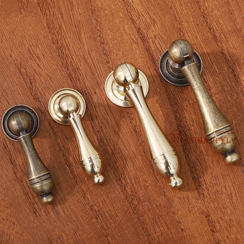 Brass Drop Drawer Knobs Pulls Pendant Dresser Knob Pulls Etsy