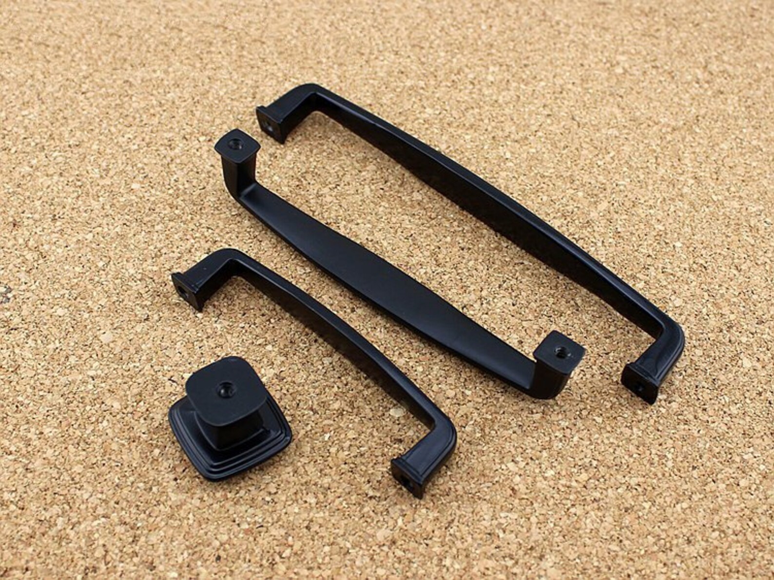 Black Kitchen Cabinet Knobs Pulls Handle Knob Door Dresser Pulls ...