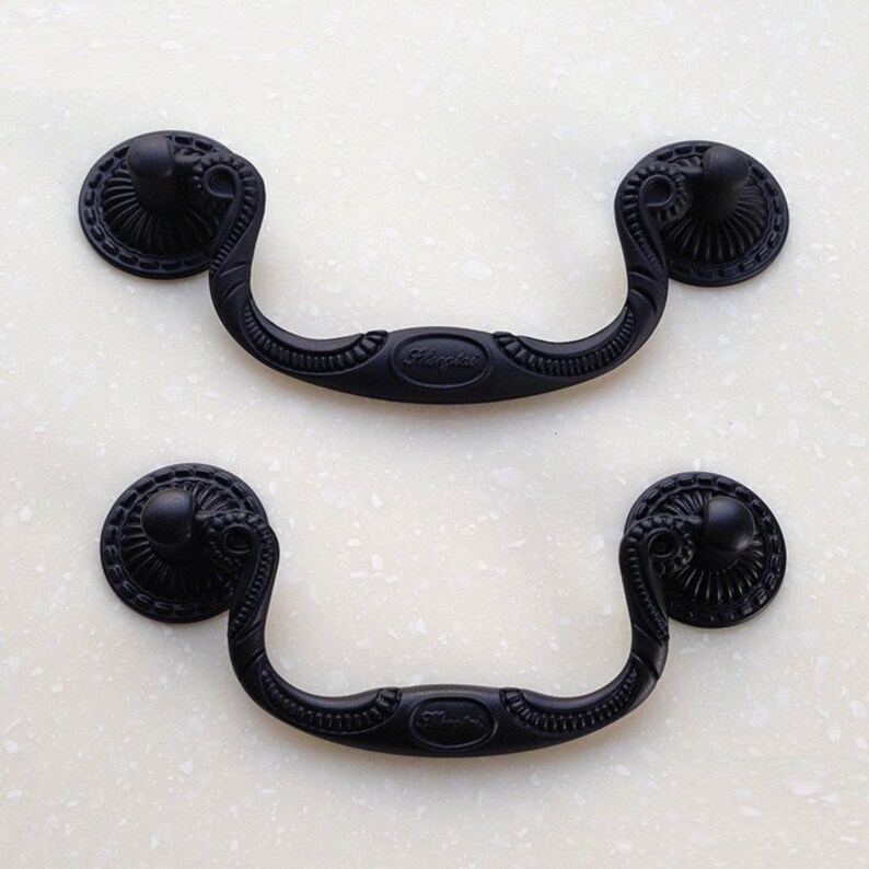Black Dresser Knobs Pulls Drawer Knob Pull Handle Swing Pulls Etsy