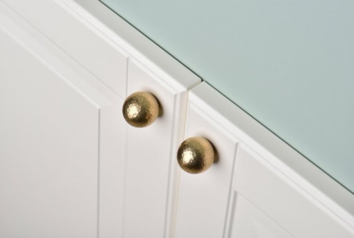 Small Knobs Brass Drawer Pull Knobs Dresser Knobs Pulls Uneven Etsy
