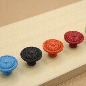 Colorful Knobs handles Dresser Knob handles Drawer Pull Handles Cabinet Knobs Kitchen Door Furniture Hardware Black Blue Orange Red Green image 3