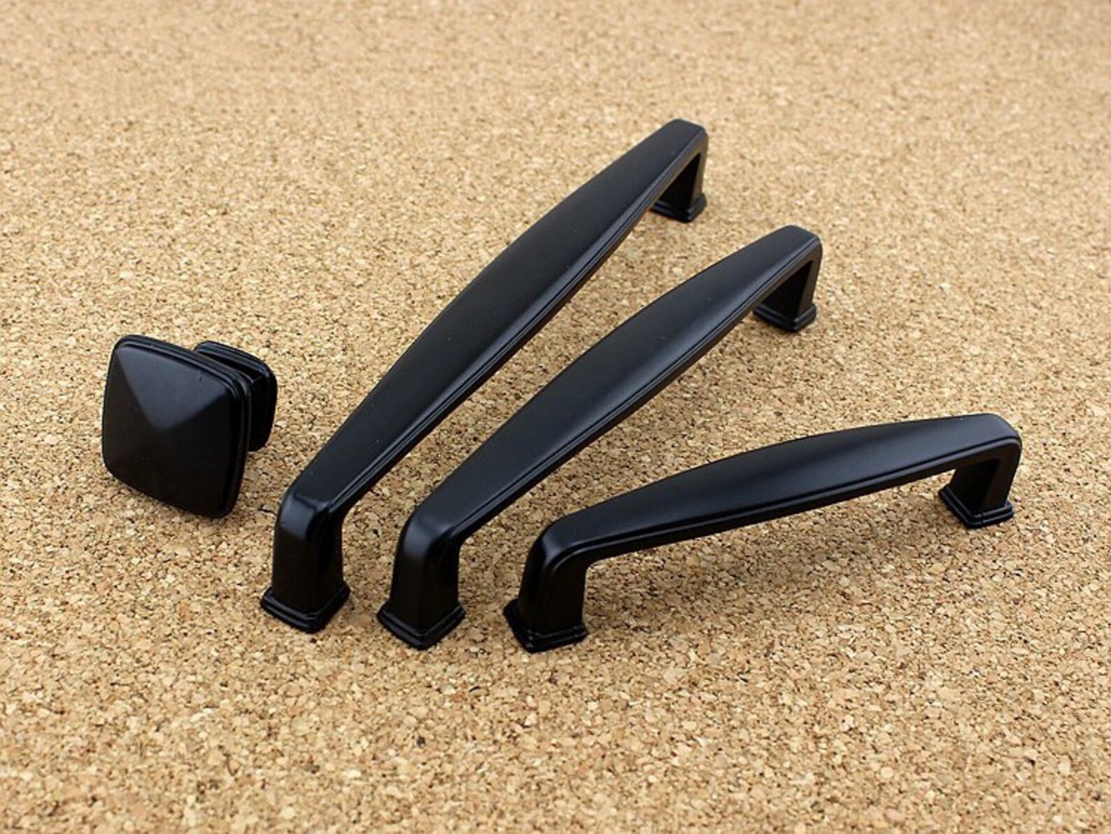 Black Kitchen Cabinet Knobs Pulls Handle Knob Door Dresser Pulls ...