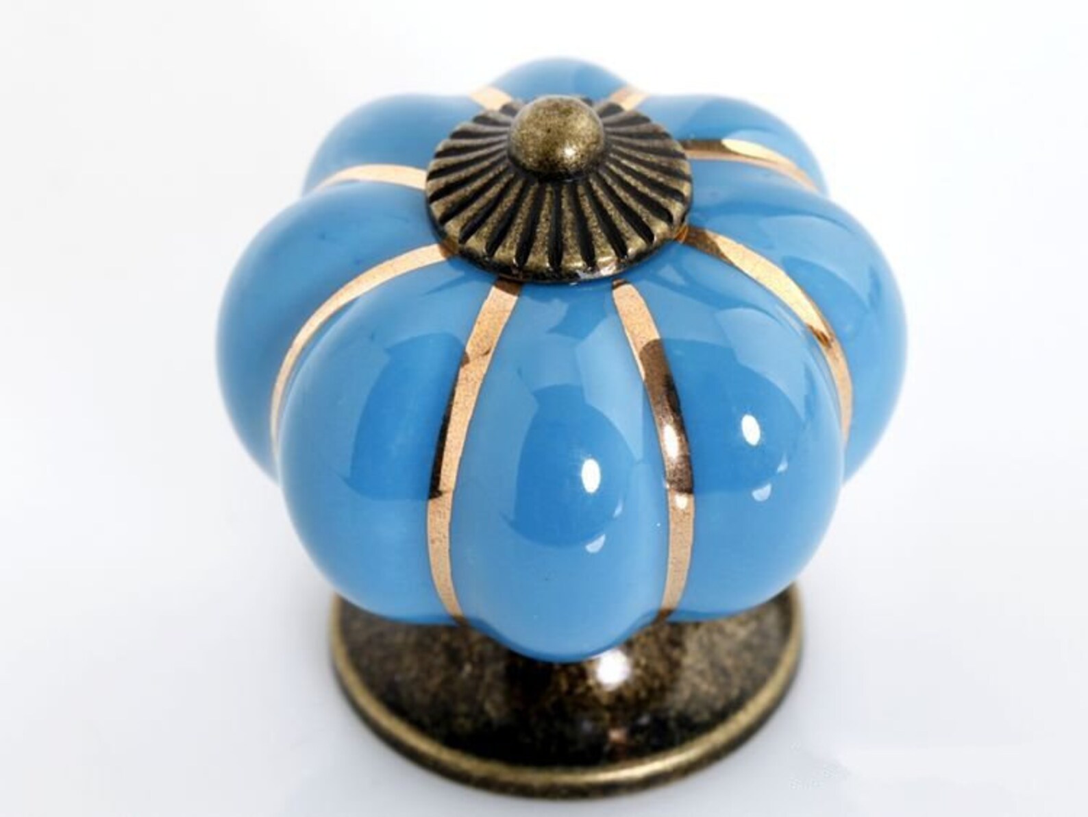Blue Ceramic Drawer Knobs Dresser Knobs Pulls Handles Etsy