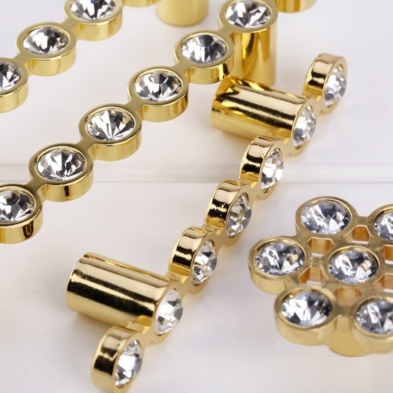 Crystal Drawer Pulls Handles Glass Dresser Handles Pull Etsy